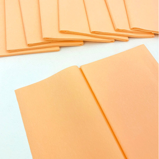 Double Sided Crepe Paper ~ Gloria Doublette from Germany ~ Apricot
